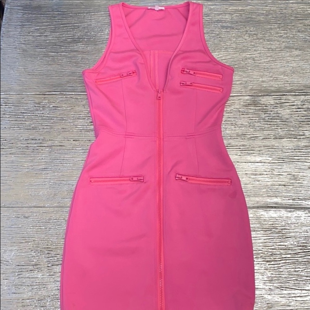 sporty pink mini dress
